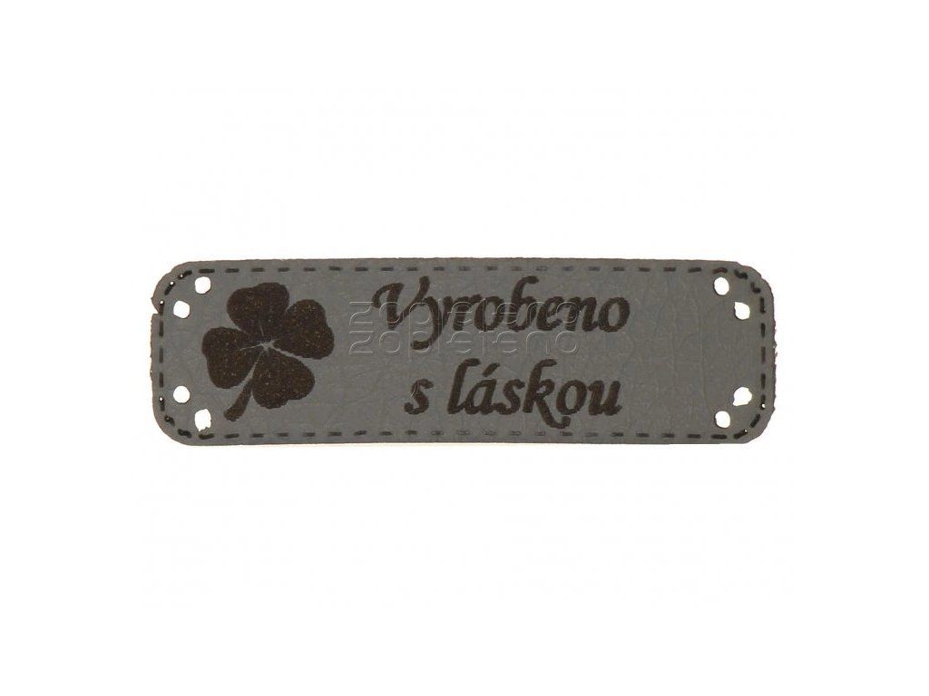 ctyrlistek s laskou tmave seda