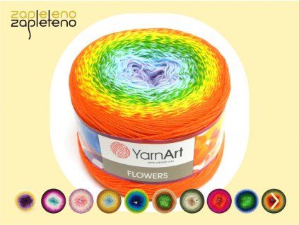 Flowers YarnArt Zapleteno nove barvy 2022