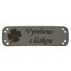 ctyrlistek s laskou tmave seda